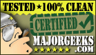 MajorGeeks Tested 100% Clean Certified
